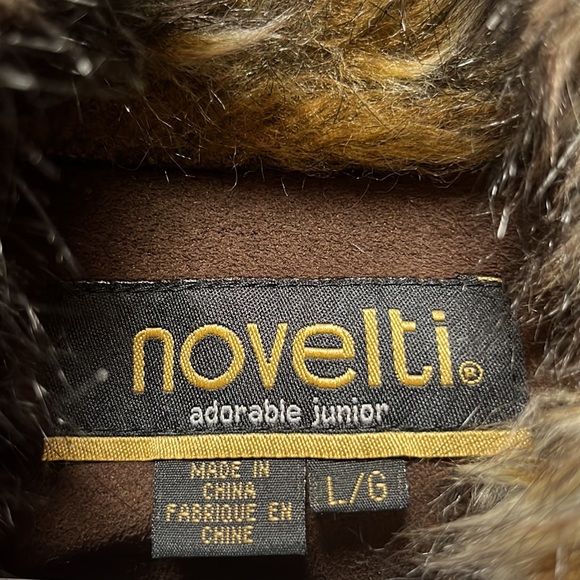 Cape Type Suede Feel warm Borg lined Jacket - Picture 2 of 9